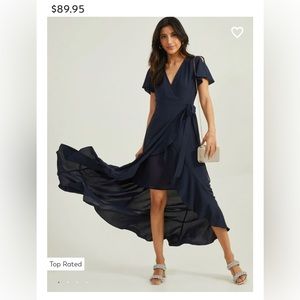 Navy Flowy Maxi Dress